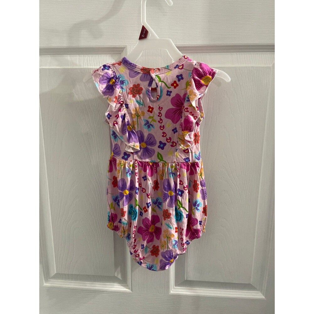 Suzel Baby Girl Vivid Flower Bamboo Viscose Romper Size 12 -18M New Without Tag - Picture 3 of 6